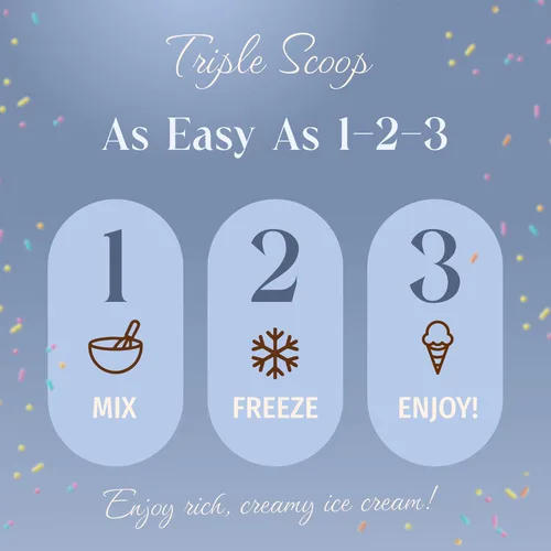 Miniatura 5 de Triple Scoop - Pastel de cumpleaños prémium (2) mezcla de helado para hacer helados. Simple, fácil, delicioso. De mezcla gourmet a máquina en 5