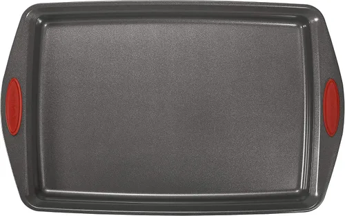Miniatura 3 de Rachael Ray Utensilios antiadherentes para hornear con agarres que incluyen sartén antiadherente, bandeja para hornear, moldes para pasteles y Puños