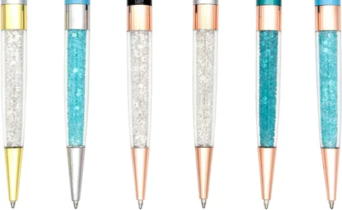 Miniatura 3 de Gullor 6 bolígrafos de tinta de gel, bolígrafo de punta redonda y cristal, multicolor C