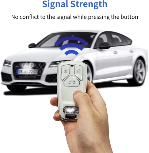 Miniatura 5 de OFFCURVE Funda especial para llave de Audi Key Fob Funda de TPU suave especial para Audi A3 A4 A5 A6 Q5 Q7 TT TTS TT-RS SQ5 SQ7 R8 S5 RS4 RS5 Blanco