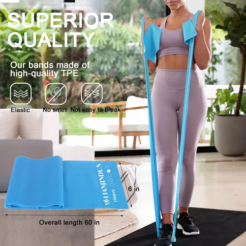 Miniatura 4 de Lianjindun 5 Pcs Professional Resistance Bands. Latex-Free, Pilates Band, Work Out Bands, Stretch Bands for Working Out Women or Men, Exercise Bands
