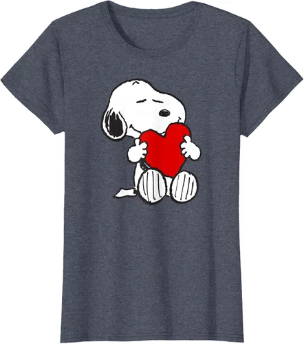 Miniatura 19 de Peanuts Camiseta de San Valentín Snoopy Hugging Heart, Negro