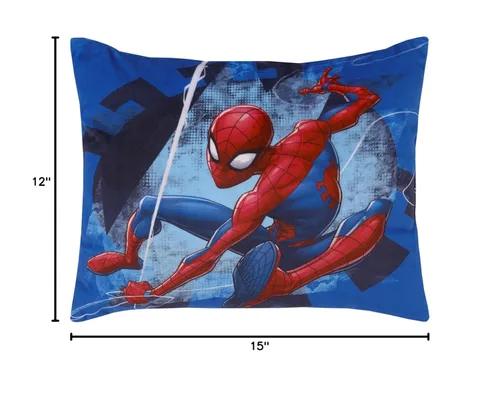 Miniatura 6 de Marvel Spiderman to the Rescue - Almohada de felpa azul y roja para niños pequeños Spiderman al rescate