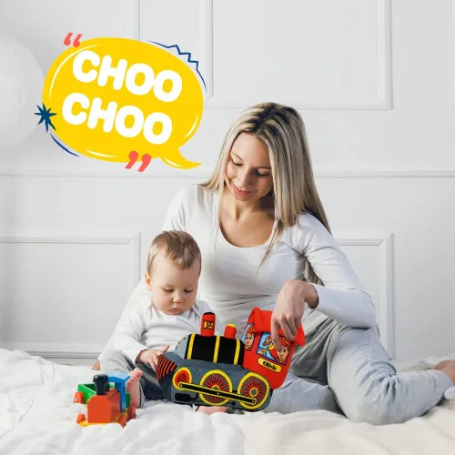Miniatura 6 de ArtCreativity Tren de felpa acogedor de 11 pulgadas para niños, juguete de almohada de tren suave y tierno, bonita decoración de guardería, premio