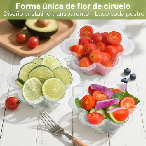 Miniatura 3 de KUCKOW 100 cuencos transparentes, 100 cuencos para helado, pequeños cuencos transparentes para servir aperitivos de postre, pastel, aperitivos
