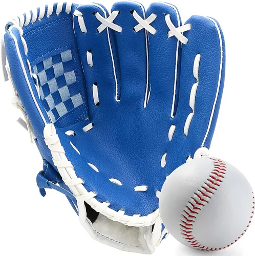 Miniatura 21 de Guante de béisbol, guante de sóftbol, guante de atrapador, cómodo guante de sóftbol y béisbol para niños, jóvenes, adultos, deportes y béisbol Negro
