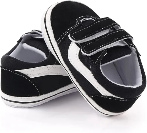 Miniatura 3 de haozaye Zapatos para bebés niños y niñas, suela de goma antideslizante, alta calidad, piel sintética, para primeros pasos, para cuna, recién