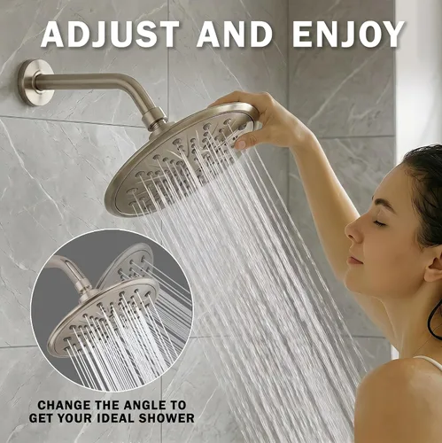 Miniatura 3 de Aqua Elegante cabezal de regadera de lujo de 9 pulg. – La mejor regadera con caída de lluvia e inyección de aire