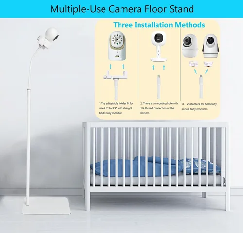 Miniatura 3 de GUCHO Soporte de pie para monitor de bebé compatible con Hello Baby, Infant Optics DXR-8 Pro, Nanit Pro, UKSUP, Vtech, OKAIDI Baby Monitor, Soporte