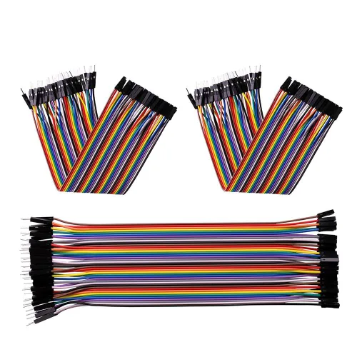 Miniatura 4 de ELEGOO 120 piezas de cables Dupont multicolor de 40 pines macho a hembra, 40 pines macho a macho, 40 pines hembra a hembra, kit de cables de puente