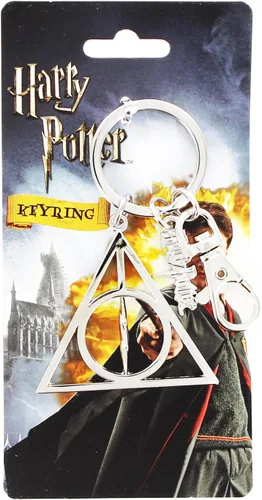 Miniatura 4 de Harry Potter Deathly Hallows - Llavero de peltre plateado 2 pulgadas
