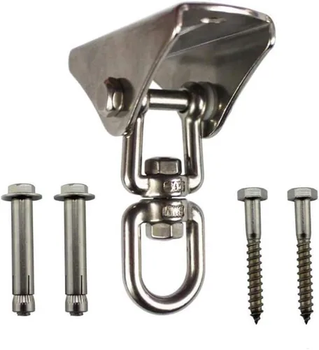 Miniatura 7 de Ganchos de columpio de acero inoxidable de capacidad de 1000 libras, ganchos de columpio resistentes para techo de hormigón de madera para columpios