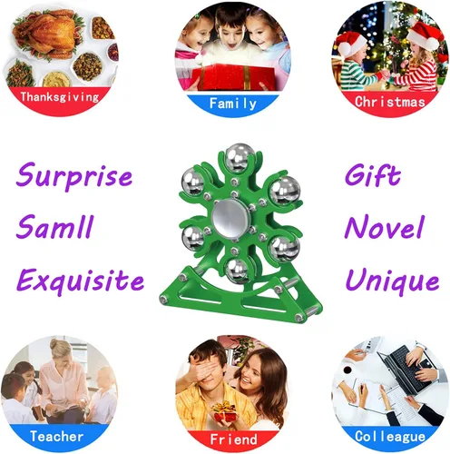 Miniatura 6 de Juguetes de escritorio para carrusel giratorio: Spinner de metal cinético de 4 minutos, gadgets geniales para niños, adolescentes, adultos, juguete