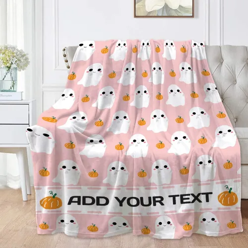 Miniatura 11 de Manta amarilla con diseño de dibujos animados y fantasma, ligera, para mujeres y hombres, suave y acogedora manta de forro polar para sala de estar