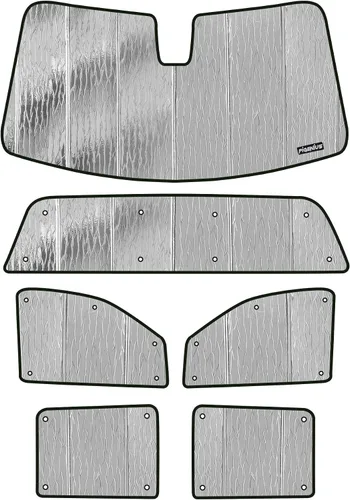 Miniatura 15 de Pigenius Combo de parasol para parabrisas y portón trasero para Chevy Silverado/GMC Sierra 1500/2500/3500 HD 2014-2018 Crew Cab, reversible