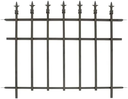 Miniatura 2 de Compra a granel de 10 secciones de valla de acabado clásico Panacea 87103, color negro