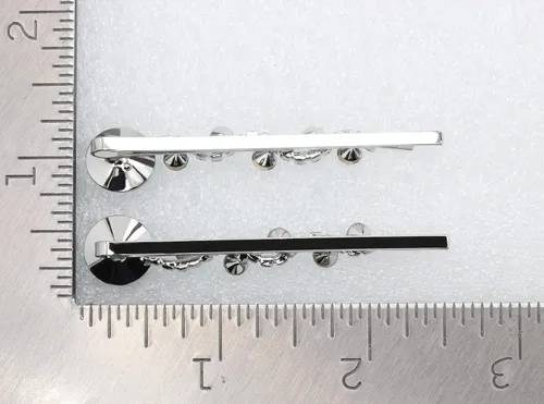 Miniatura 4 de Faship Un par de pinzas para el cabello AB con diamantes de imitación de alta calidad, 2 pines