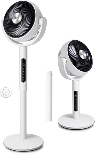 Miniatura 10 de LEVOIT Standing Fan for Bedroom, 90° Oscillating Pedestal Fan, 18dB Quiet for Sleep, 1024 CFM Airflow, Smart Floor Fan with Dust Cover, 5 Speeds 3