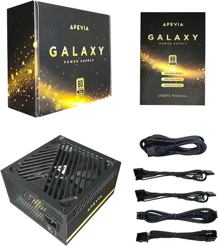 Miniatura 4 de Apevia ATX-GX850W Galaxy 850W (sin conector PCIe 5.0 y Gen 5 12VHPWR) Fuente de alimentación semimodular para juegos PFC ATX activa