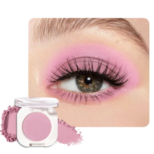 Maquillaje de sombra de ojos mate individual color melocotón claro, sombra de ojos rosa pálido para piel madura, ligera mezclable, brillo sutil, a