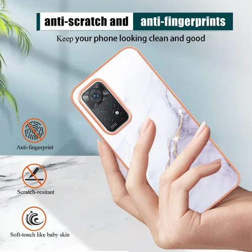 Miniatura 2 de Compatible con Xiaomi Redmi Note 11 Pro Case Marble Case Silicone, Xiaomi Redmi Note 11 Pro Funda de silicona a prueba de golpes delgada antihuellas