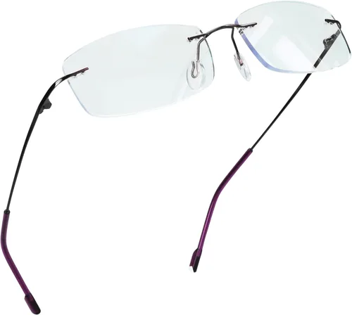 Miniatura 10 de LifeArt - Gafas con bloqueo de luz azul, anteojos de lectura para computadora, gafas sin montura marrón (04_858_brown)