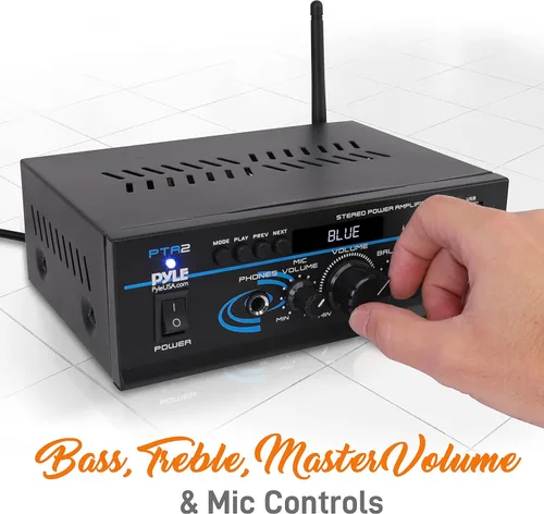 Miniatura 3 de Pyle Home Mini - Amplificador de potencia estéreo (2 x 40 W) PTA2 mini amperio