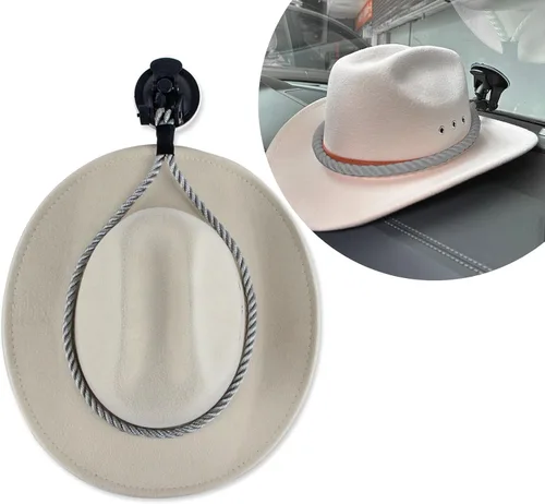 Miniatura 8 de Ziciner - Monturas para sombrero de vaquero para su vehículo, con ventosa, soporte para sombrero para mantener su sombrero firmemente