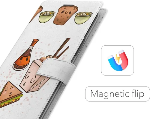 Miniatura 3 de Funda de repuesto para Huawei P30 Pro P30 Mate 30 Pro Mate 30 Mate 20 Pro Mate 20 Magnético Fast Food Art Salsa Folio Popcorn PU Cuero Tarjetero