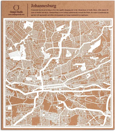Miniatura 79 de O3 Design Studio Aberdeen - Mapa de papel cortado en papel blanco de 12 x 12 pulgadas
