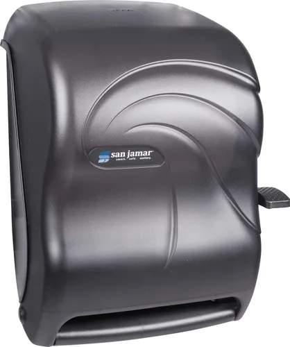 San Jamar Dispensador de toallas de papel con palanca, solución de almacenamiento manual para baño y cocina, 16.5 x 12.94 x 9.25 pulgadas, 1 unidad,