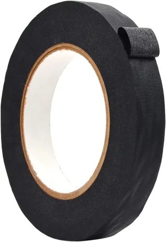 Miniatura 45 de WOD MTC5 Cinta de Enmascarar de Color, Negro, 1 pulgada x 60 yardas. Cinta Colorida para Maestros y Pintores para Arte y Manualidades Divertidas