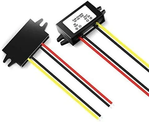 Miniatura 2 de Magnolora - Paquete de 4 unidades de fuente de alimentación LED para coche, 12 V a 5 V, 3 A, CC/CC Buck convertidor