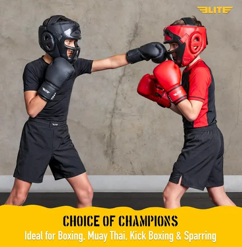 Miniatura 6 de Elite Sports Mejor Casco de Boxeo para Niños Casco de Lucha para Jóvenes para Edades de 4 a 13 Años MMA Kickboxing Muay Thai BJJ Karate Protector