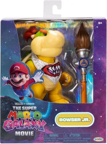 Miniatura 6 de Figuras de acción de la película Super Mario Galaxy de 5 pulgadas Serie 1 – Bowser Jr. Figura con accesorio de pincel – Detalles premium y 17 puntos