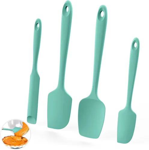 U-Taste Espátulas de silicona resistentes al calor de 600ºF: Raspador de horneado de silicona flexible de grado alimentario, utensilios de cocina