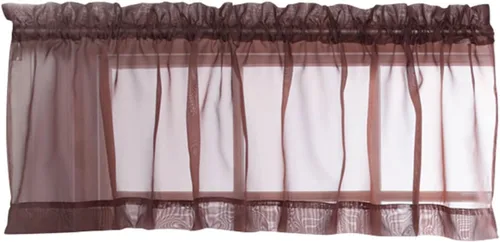 Miniatura 63 de Stylemaster Elegance Cenefa recta de gasa transparente, 60 x 14 pulgadas, color dorado