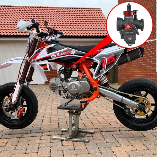 Miniatura 6 de NIBBI Carburador PE17mm, Carburador de 17mm para motor de motocicleta de 90cc 100cc 110cc con carburador Jets - Para Dirt Pit Bike Mini Bike