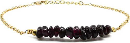 Miniatura 50 de Gempires Natural Chips Bar Bracelet, Energy Healing Crystals, Birthday, Gift for Her, Gemstone Jewelry 8 inch