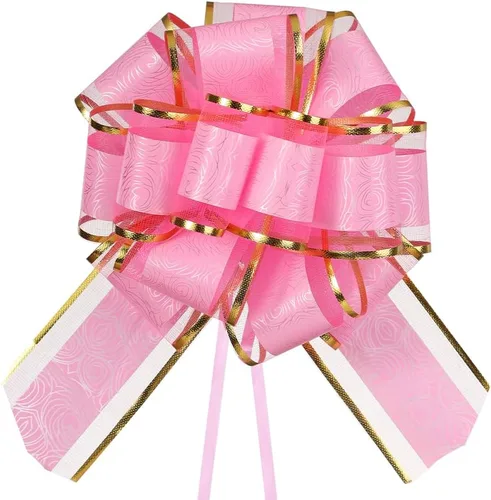 Miniatura 12 de HSXJJ 6 Piezas de Lazos de Tirar Blancos para Envolver Regalos, Lazos de Cinta de Boda de 6 Pulgadas para Paquetes de Regalos, Cestas de Regalo