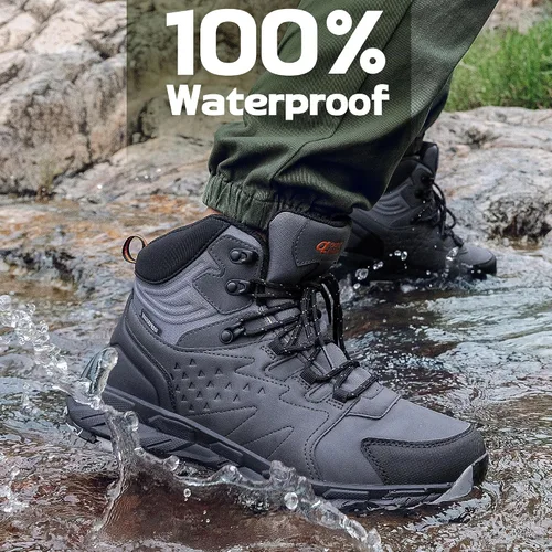 Miniatura 6 de Botas de senderismo impermeables para hombre, zapatos de trabajo ligeros para exteriores