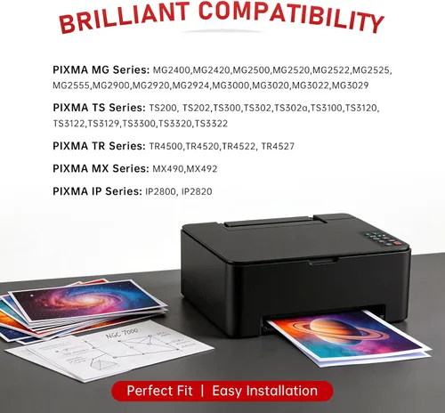 Miniatura 3 de Paquete combinado de cartuchos de tinta PG-245XL CL-246XL de alto rendimiento compatible con Canon 245 246 XL, funciona con impresoras Canon PIXMA