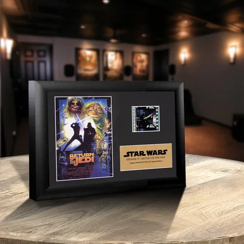 Miniatura 2 de Star Wars Episodio VI El retorno del Jedi Edición especial de celdas de película auténtica de 35mm, Display 7x5, para hogar y oficina, negro