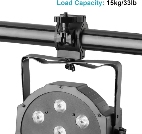 Miniatura 2 de Paquete de 10 abrazaderas de iluminación de escenario para luces de DJ, abrazadera de plástico O Truss para tubo redondo de 1 pulgada, 1-1/2