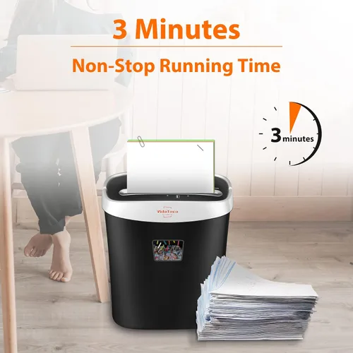 Miniatura 4 de VidaTeco - Trituradora de papel para hogar y oficina, de 10 hojas, de corte cruzado con cortador patentado en EE. UU., también tritura