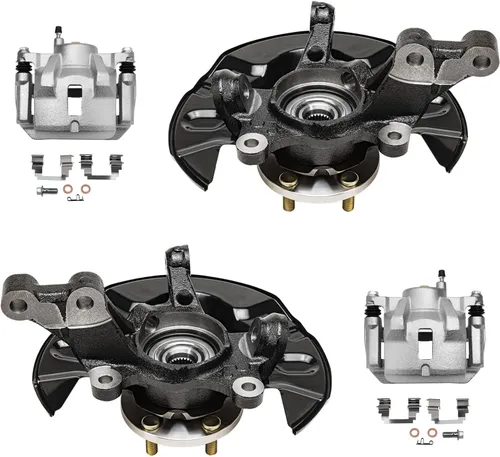 Miniatura 88 de Detroit Axle - Kit de nudillos traseros izquierdo FWD para Hyundai Santa Fe 2007-2009 Veracruz 2007-2012, reemplazo del conjunto de cojinete