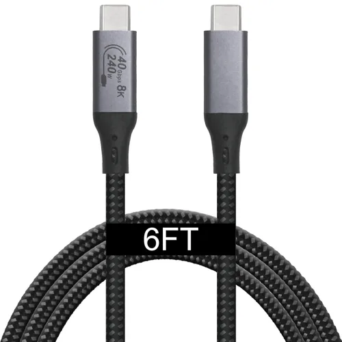 Miniatura 7 de Cable USB4 de 3 pies compatible con Thunderbolt 3, Thunderbolt 4 y USB-C, compatible con pantalla HD de 8K, transferencia de datos de 40 gbps, carga