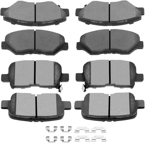 Miniatura 28 de SCITOO - Juego de pastillas de freno de cerámica, 8 pastillas de freno para BMW 740i 1995, 1997-2001, BMW 740i, 1995-2001 para BMW 740iL, 2000-2003