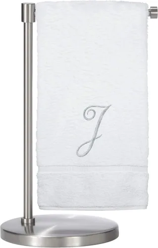 Miniatura 52 de Script R - Toalla de baño con monograma, regalo personalizado, 27 x 54 pulgadas, juego de 1 toalla bordada con texto dorado, 100% algodón turco