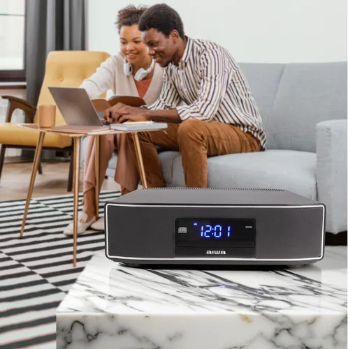Miniatura 6 de Aiwa Exos Altavoz para el Hogar, Sistema de Sonido Premium de 30W RMS con Reproductor de CD, Conectividad Bluetooth, Radio FM, Entrada Digital
